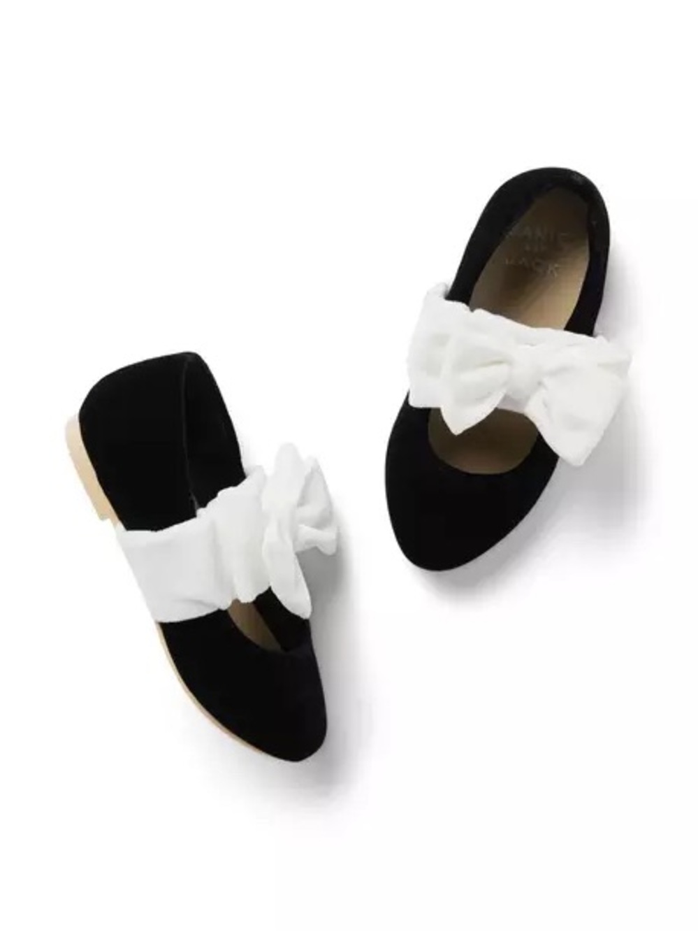 Janie and Jack Velvet Bow Ballet Flat size 3K